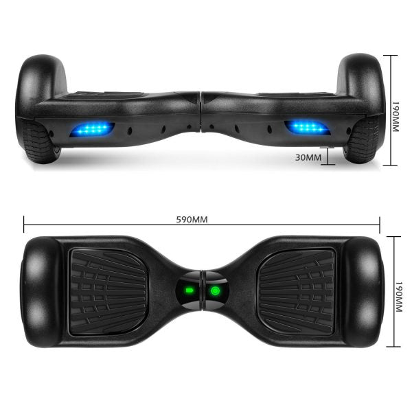 6.5" Wheel Electric Hoverboard with Bluetooth + Free Carry Bag -Black